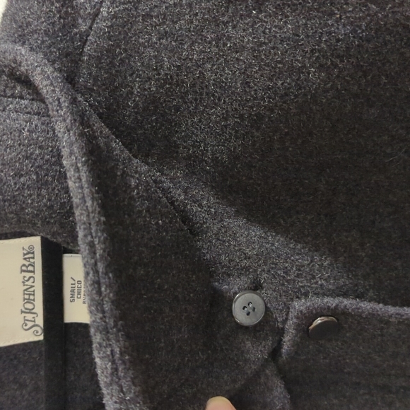 St. John's Bay Black Pea Coat Classic Design - Picture 3 of 16